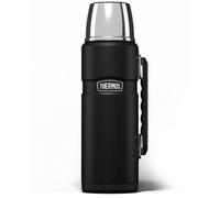 Thermos - Stainless King Matt Black Travel Flask (1.2 L) Leak Proof Insulated Tea & Coffee For & Cold Drinks, Built-In Cup