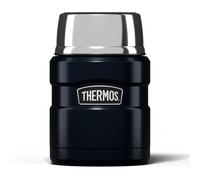 Thermos Stainless King Midnight Blue Food Flask (470ml) 9h Hot | 14h Cold | Thermal vacuum insulated stainless steel metal hot food container with lid for soup, meal prep, work packed lunch, camping