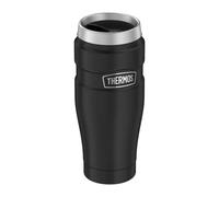 Thermos STAINLESS KING MUG 0.47 L, Matte Black, Thermal Mug 470 ml, Coffee Mug to Go, Stainless Steel, Insulated Mug, 7 Hours Hot / 18 Hours Cold, Dishwasher Safe, Completely Leak-Proof, BPA-Free