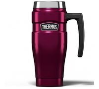 Thermos Stainless King Raspberry Travel Mug (470ml), Reusable Insulated Stainless Steel Coffee Cup for Hot or Cold Drinks, Vacuum Sealed Water Flask with a Leak-Proof Lid, 7hr Hot/18hr