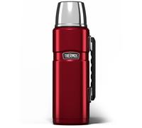 Thermos - Stainless King Red Travel Flask (1.2L) - Premium Leak Proof Insulated Tea & Coffee Flask for Hot & Cold Drinks, Built-in Cup, Twist-Pour