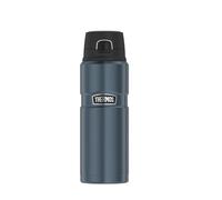 Thermos Stainless King Thermos Flask, Ice Grey, 0.70 L, Stainless Steel, Completely Leak-Proof, 15 Hours Hot & 24 Hours Cold, Dishwasher Safe, Drinking Bottle for Tea, Coffee & Water, BPA-Free