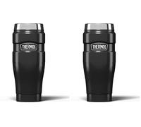 Thermos Stainless King Travel Tumbler & Multi- Purpose Flask- 470ml Insulated Hot & Cold Water Bottle for Daily Commute & Weekend Adventures - Sleek Design in Gun Metal, 5-Year Durability (Pack of 2)