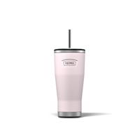 Thermos - Stainless Steel Peony Pink Icon Straw Cup (710ml) BPA Free Metal Water Bottle with Straw, Reusable Gym Bottle, 22hrs Cold Drinks Flask