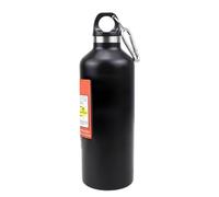Thermoses Water Bottle Stainless Flask 500ml Nitrogen Bottle Type Thermal Insulation Cold Insulation Reusable Leak Proof Carabiner Included Easy to Carry Work Sports Outdoors Hiking (Black)