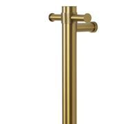 ThermoSphere Electric Heated Vertical Towel Bars (Brushed Gold, Round)