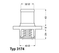 New Thermostat, coolant for RENAULT:CLIO I,KANGOO,TWINGO I,LUTECIA I