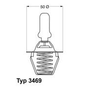 Thermostat 3469.91D BorgWarner (Wahler) for RENAULT EXTRA Van CLIO I 19 Mk II