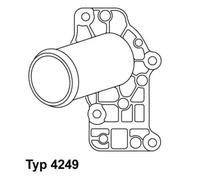 Thermostat 83C Opening Temperature With Housing Gasket - Wahler 4249.83D