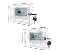 Thermostat Box with Combination Clear Acrylic Box Guard Wall Mounted Cover Protective Case Dustproof Thermostat Enclosure