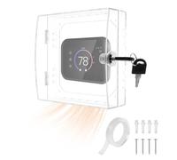 Thermostat Box with Key, Transparent Thermostat Protective Cover, Acrylic Thermostats Guard Box Wall Mounted Universal Thermostats Protector for Restaurants, Home, School(Key type)