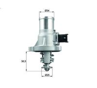 Thermostat, coola MAHLE TM 41 105 for OPEL ASTRA J GTC 1.6 2011-2013