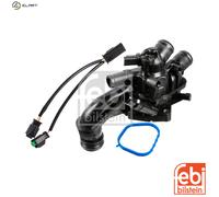 febi bilstein Thermostat 170321 with Housing, Gasket, Temp Switch & Cable – 1 piece