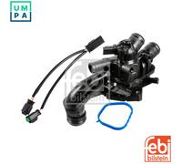 febi bilstein Thermostat 170321 with Housing, Gasket, Temp Switch & Cable – 1 piece