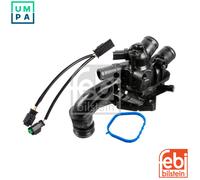 febi bilstein Thermostat 170321 with Housing, Gasket, Temp Switch & Cable – 1 piece