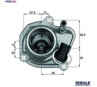 MAHLE ORIGINAL TI 29 87 Thermostat