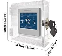 Thermostat Cover, Universal Thermostat Lock Box With Lock, Clear Large Thermostat Guard For Thermostat On Wall,thermostat Panel Lock Guard For Home, B