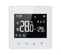 Thermostat for Tuya Smart App, WiFi Programmable Temperature Controller for Gas Boilers, 5+2 Weekly Scheduling, Anti-Frost & Child Lock, ABS Flame-Retardant Housing, White