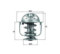 Thermostat Insert MAHLE TX 165 88D Fits Honda Civic Insight & Jazz