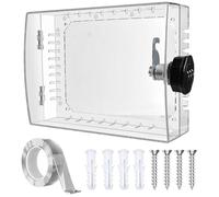 Thermostat Lock Box Cover with Key, Wall-Mount Compatibility, 22.7x14.7x6.54cm, Clear Thermostat Cover, Ac Lock Box Covers, Multi-Fit Design, for Home Office Rental Property