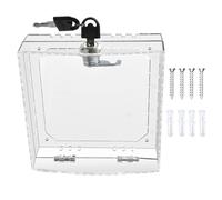 Thermostat Lock Box, Wall Mounted Thermostat Locks Cover, Small Lockable Guard Boxes, Clear Keyed Covers for Tamper Protection, Home, Office, Classroom, Rental Space, 6.3x5.91x2.36 Inches