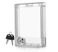 Thermostat Lock Box with 2 Keys, Clear Wall Mounted Thermostat Guard, Tamper Proof Protective Cover for Hive, Nest, AC Panel, Light Switch, Universal Shield for Home, School