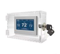 Thermostat Lock Box with 2 Keys, Thermostat Protective Cover 20x12x5.7cm, Acrylic Thermostat Guard Box Fits for Restaurants School