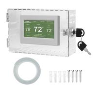 Thermostat Lock Box with 2 Keys - Universal Acrylic Protective Cover Guard Box Wall Mounted for Restaurants, Wall AC Panel, School