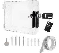 Thermostat Lock Box with Key Clear Acrylic Tamper Proof Thermostat Guard Cover Wall Mounted Protector - Precision Engineering, Durable Construction, Easy Installation - Ideal for Replacement and Pr...