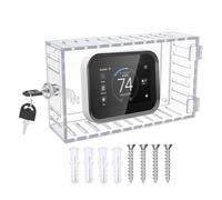 Thermostat Lock Box with Key, Thermostat Guard Box, 7.87X4.72X2.24inch Acrylic Thermostat Protector Cover, Lockable Thermostat Lock Box Cover for Restaurants, Wall Ac Panel, School