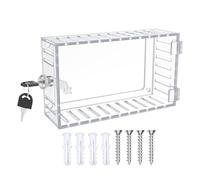Thermostat Lock Box with Key - Thermostat Safety Lock | Large Clear Box Guard Thermostat Safety Lock | Wall Mounted Acrylic Thermostat Guards with Safety Lock for Restaurants, Wall AC Panel, Schools