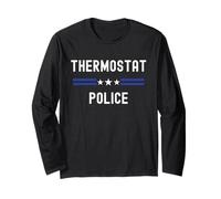 Thermostat Police - Funny Dad Jokes Step Away from The Dial Long Sleeve T-Shirt