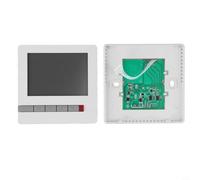 Thermostat Temperature Controller for Water and Electric Floor Heating, LCD Panel Switch with 5-60°C Range, AC220V 50/60Hz, White 86x86mm -(A)
