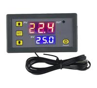 Thermostat Temperature Controller Meter with Digital Sensor and Switch Regulator for Precise Temp Control, Adjustable Limits, Compatible with Power Voltages 12V 220V (24V)