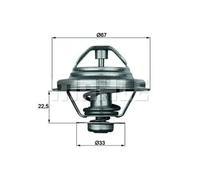 Thermostat TX 24 80D MAHLE for AUDI 100 C2 Saloon