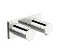 Thermostatic Bath Shower Mixer Tap Hansa LIVING Rectangular Chrome