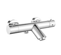 Thermostatic Bath Shower Mixer Tap Modern Bathtub Shower Bath Mixer Valve Anti Scald Tap, Thermostatic Exposed Shower Mixer Valve with Bath Filler Tap, Chrome