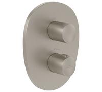Thermostatic Bath Shower Mixer Tap Villeroy and Boch Antao 2 outlets 184x64x221mm Brushed Nickel Matt TVS11100200064
