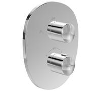 Thermostatic Bath Shower Mixer Tap Villeroy and Boch Antao 2 outlets 184x64x221mm Chrome TVS11100200061