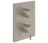 Thermostatic Bath Shower Mixer Tap Villeroy and Boch Conum 2 outlets 150x190x124mm Brushed Nickel Matt TVS12700200064
