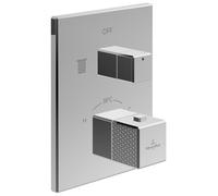 Thermostatic Bath Shower Mixer Tap Villeroy and Boch Mettlach 2 outlets 150x190x129mm Chrome TVS12600300061