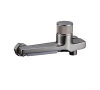 Thermostatic Bathroom Shower Faucet Set, Widened Handle, Silver/Grey, Zinc Alloy (grey)