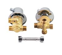 Thermostatic Brass Shower Valve with 2/3/4/5 Outlet - Control Valve for Shower - Shower Column Panel - G1/2" Mixing Cartridge - Durable and Adjustable Water Temperature Control