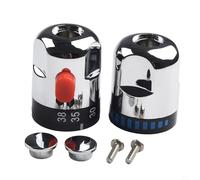 Thermostatic Control Handles 1 Pair Thermostatic & On Off Bath Shower Mixer Taps Water Control Handles for Combo Valve Ccore For Bath Shower Mixer Taps