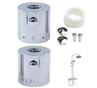 Thermostatic Control Handles 1 Pair Thermostatic Shower Mixer Knob Chrome Finish Shower Temperature Control Handle Knob for Bathroom Washroom