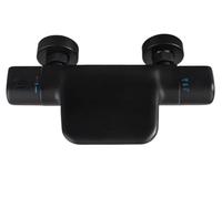 Thermostatic Faucet Brushed Gold or Gunmetal Gray Bathroom Shower Bath Mixer Tap with Hand Waterfall tap(Black Valve)