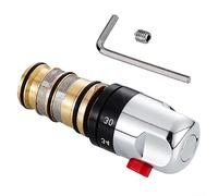 Thermostatic Mixer Valve Repair Kit, Brass Thermostatic Bath Mixer Shower Tap Cartridge Valve Handle Replacement for Bath Shower Mixer Tap
