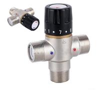 Thermostatic Mixing Valve, 3/4 Inch DN20 Solar Heater Thermostatic Mixing Valve Pipe Valve for Domestic and Public Water Application