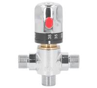 Thermostatic Mixing Valve Brass G1 / 2 Inch DN15 Male Thread, Hot Cold Water Temperature Control Mixer - Safety Locking, Fast Accurate Response, Ideal for Bathroom Use
