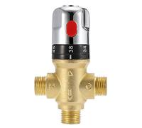 Thermostatic Mixing Valve, Brass Shower Valve, 1/2 Inch - Anti - Scald Temperature Control, Durable High - Gloss Finish, Residential Bathroom Use